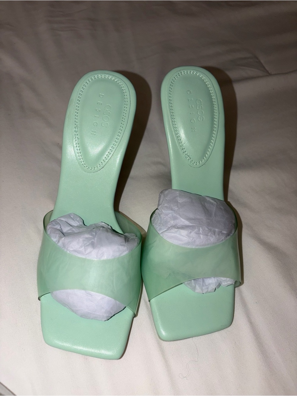 ASOS Mint Green Mule Heels